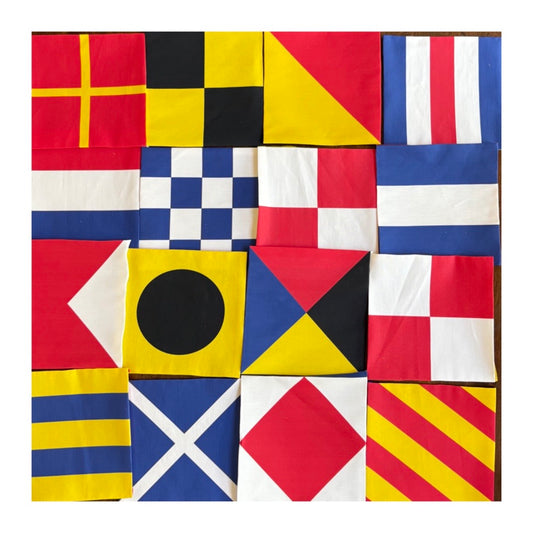 7” Nautical Letter Signal Fabric Patch  image 0