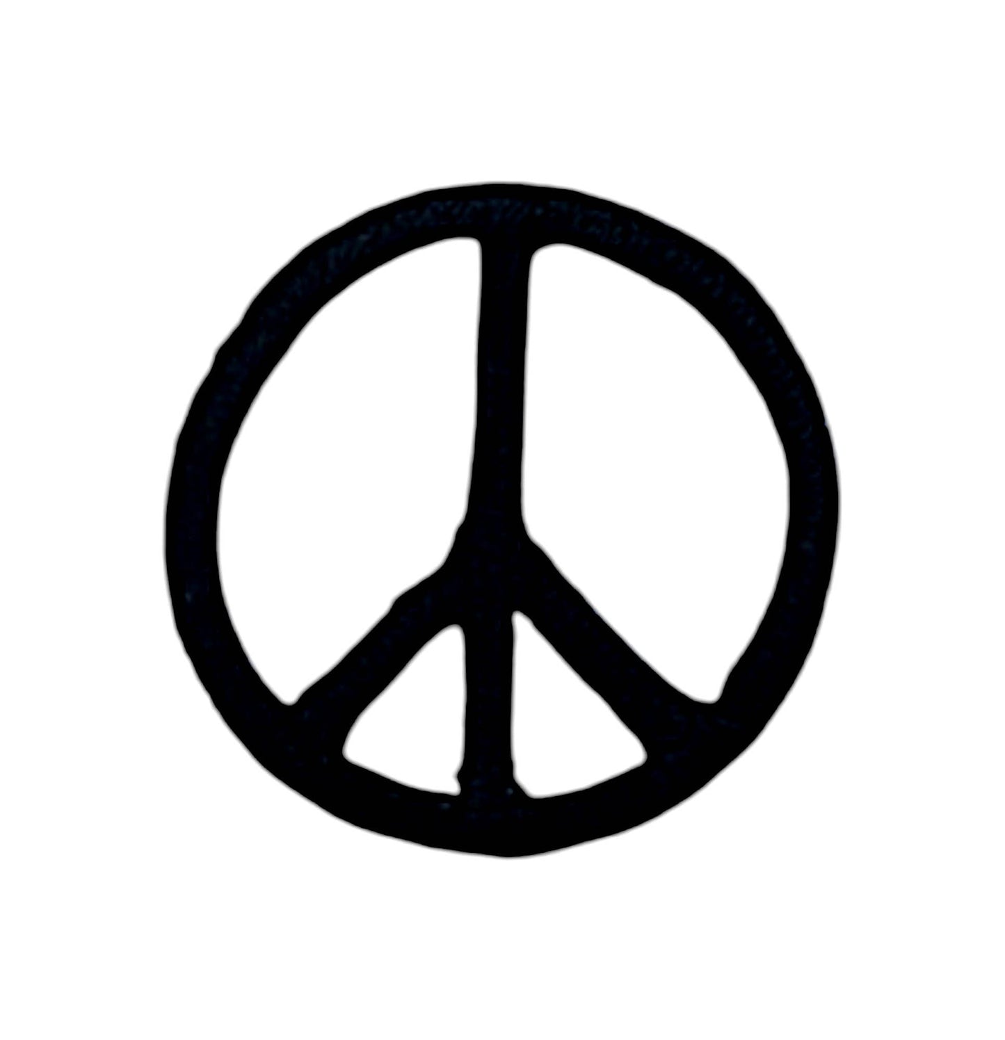 1" Peace Sign, Embroidered, Iron on Patch: Green