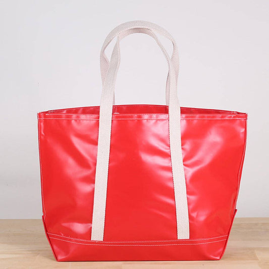 Big Sur Splash Tote: Red / 22"W x 14"H x 8" D