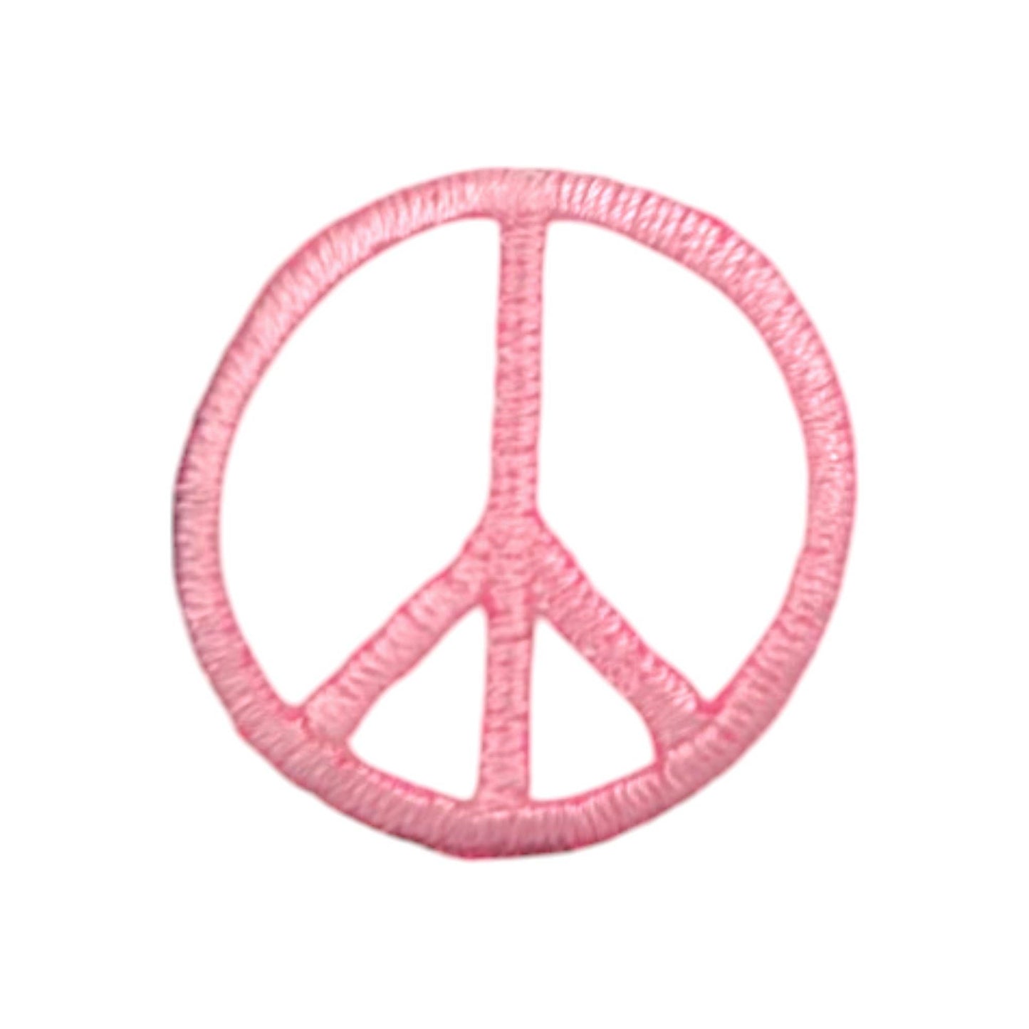 1" Peace Sign, Embroidered, Iron on Patch: Multi Color