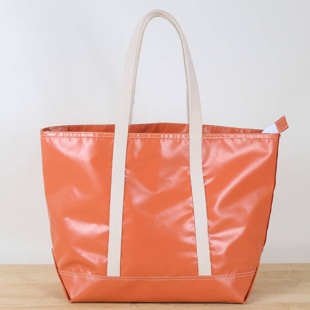Big Sur Splash Tote: Red / 22"W x 14"H x 8" D