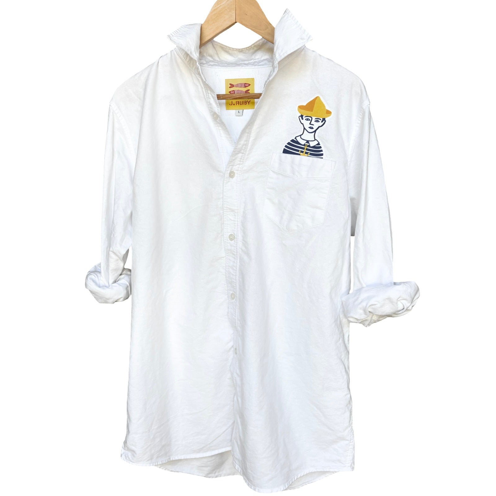 Sailor & The Gull White Oxford Unisex Dress Shirt image 0
