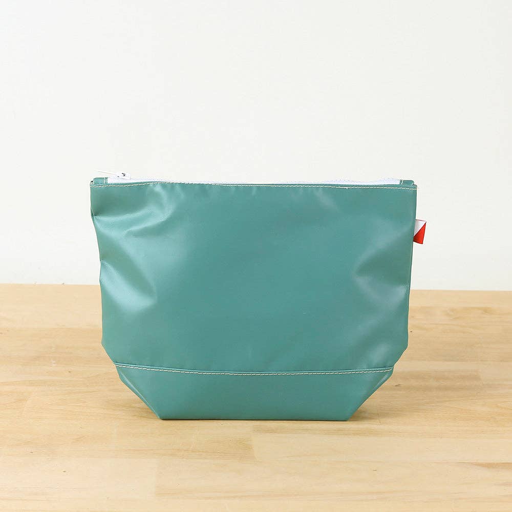 Big Sur Splash Zip Pouch: Red / 11"W x 8"H x 3.5" D