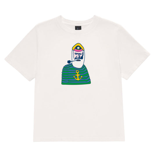 COLORFUL CAPTAIN WOMEN'S VINTAGE WHITE TEE