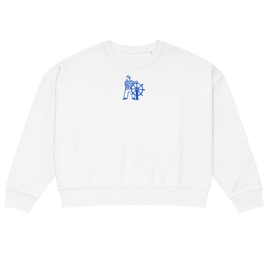 SAILOR STRIPES WOMEN"S ORGANIC CREW SWEATSHIRT